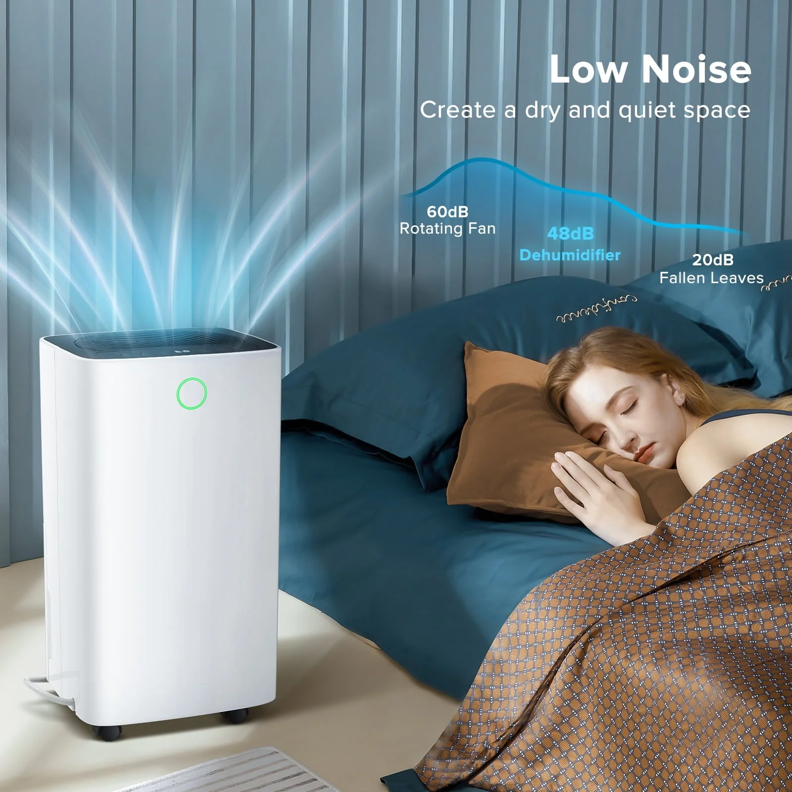 KISSAIR 30 Pint Dehumidifiers, 1000 Sq. Ft Dehumidifier with Drain Hose, 0.53 Gallon Water Tank, 3 Operation Modes, 24H Timer, Portable Dehumidifier for Basement/Bathroom/Laundry Room