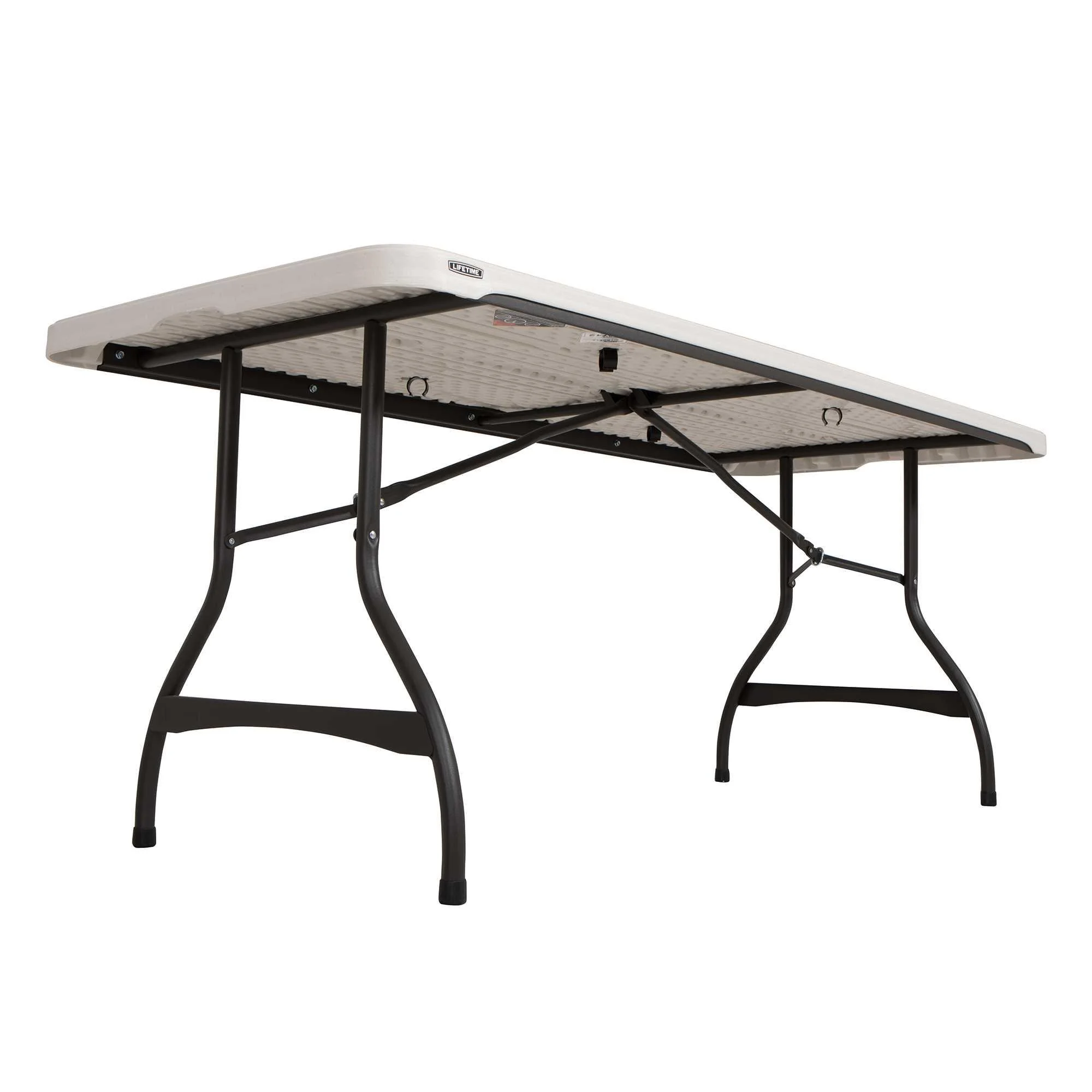 Lifetime 6 Foot Rectangle Folding Table, Indoor/Outdoor Commercial Grade, Black (280350)