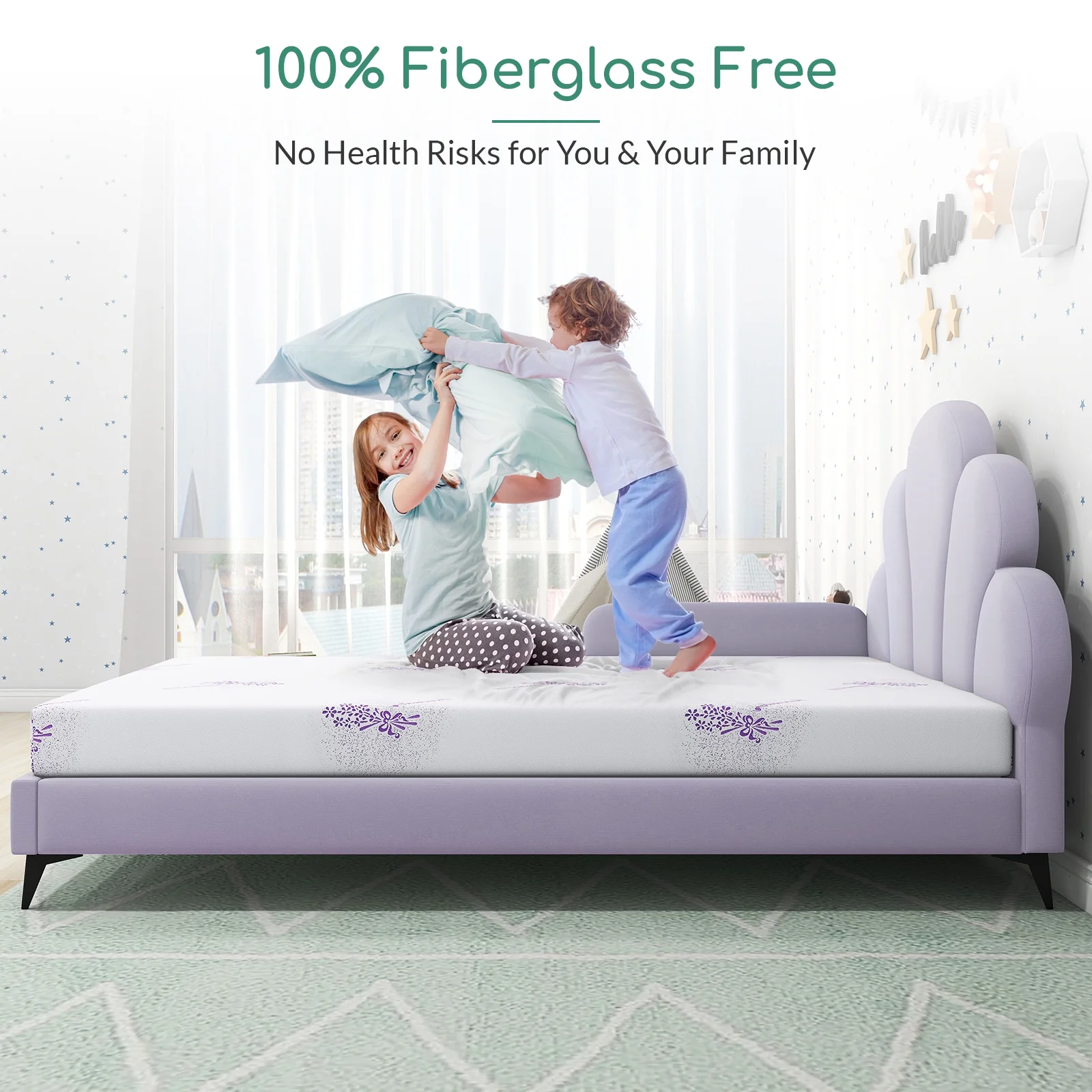 Mattress, 6 inch Gel Memory Foam Mattress in a Box for Bunk Bed, Trundle Bed,  Medium Feeling Bed Mattress for Pressure Relieving, Motion Isolation, Made in USA