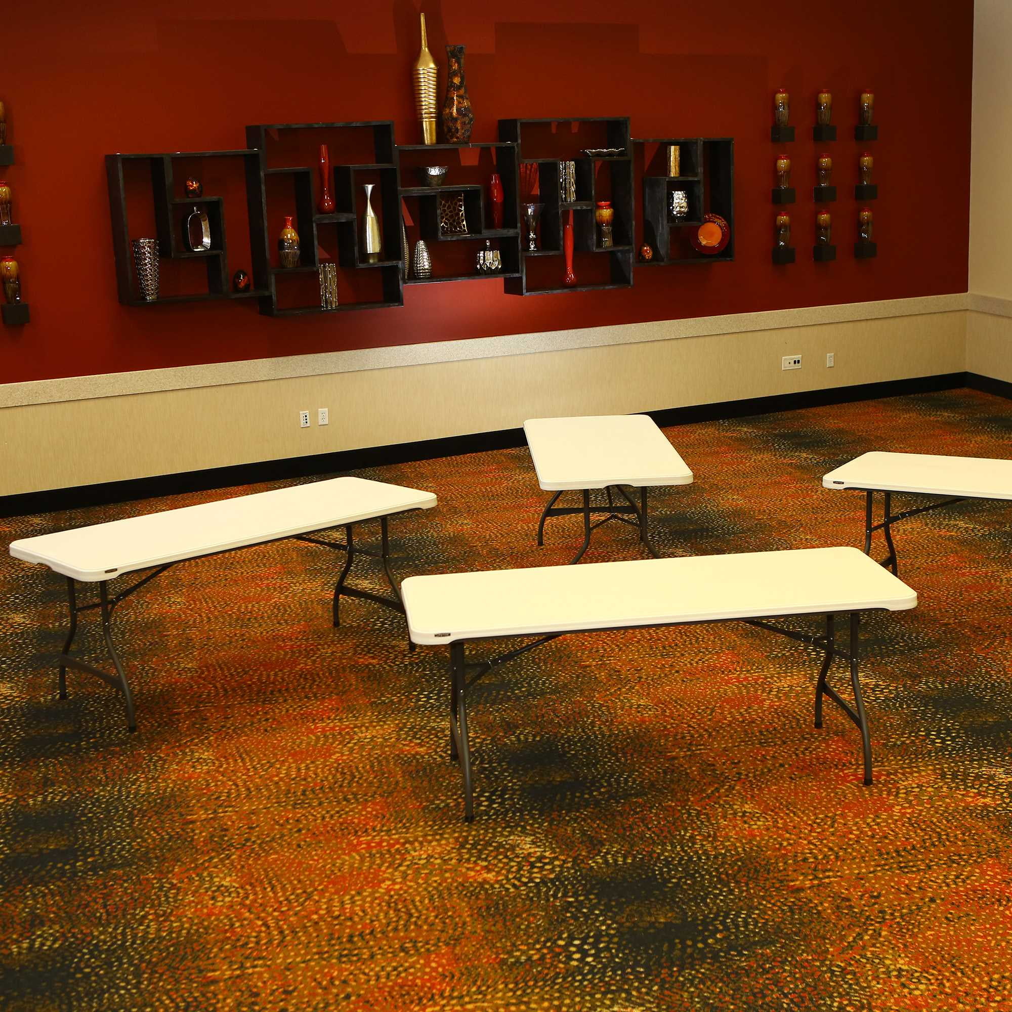 Lifetime 6 Foot Rectangle Folding Table, Indoor/Outdoor Commercial Grade, Black (280350)