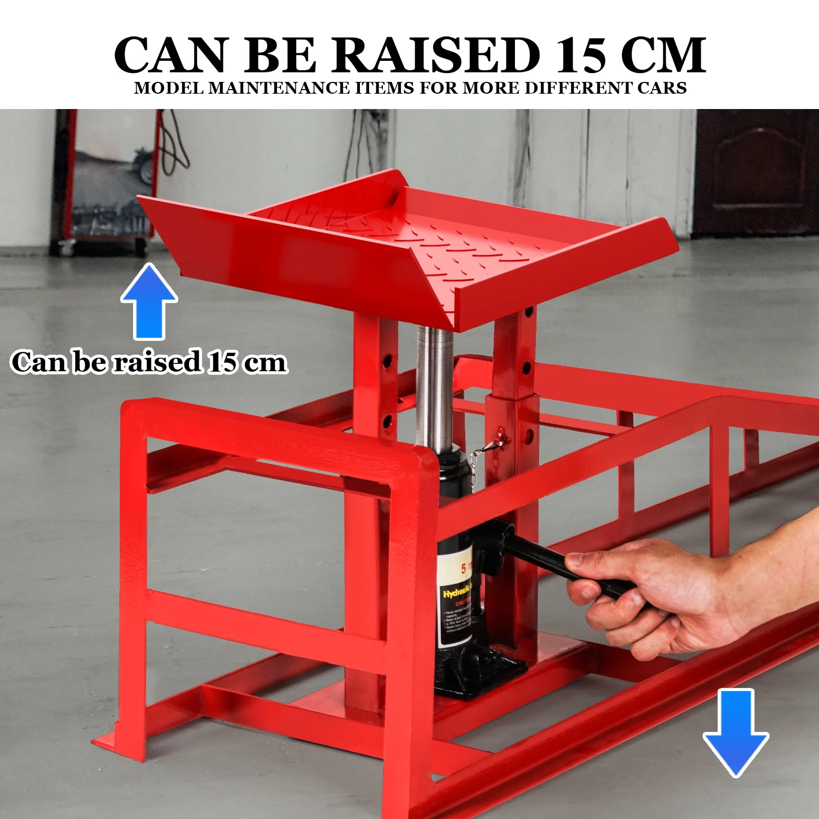 Lafati 2-Pack Hydraulic Car Ramps: Heavy-Duty Vehicle Ramps with 5T / 10000lbs Jack Load Capacity, Portable Design for Effortless Oil Changes and Car Lifts