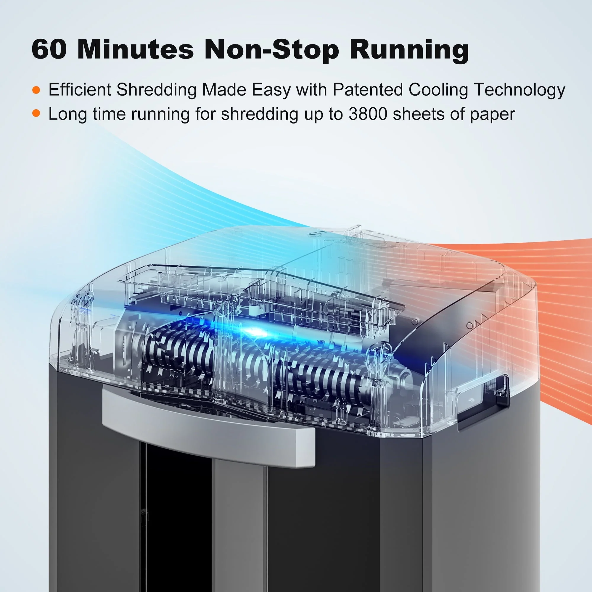 Bonsaii 12-Sheet Micro Cut Paper Shredder Heavy Duty Shredder with 4.1 gal Pullout Bin