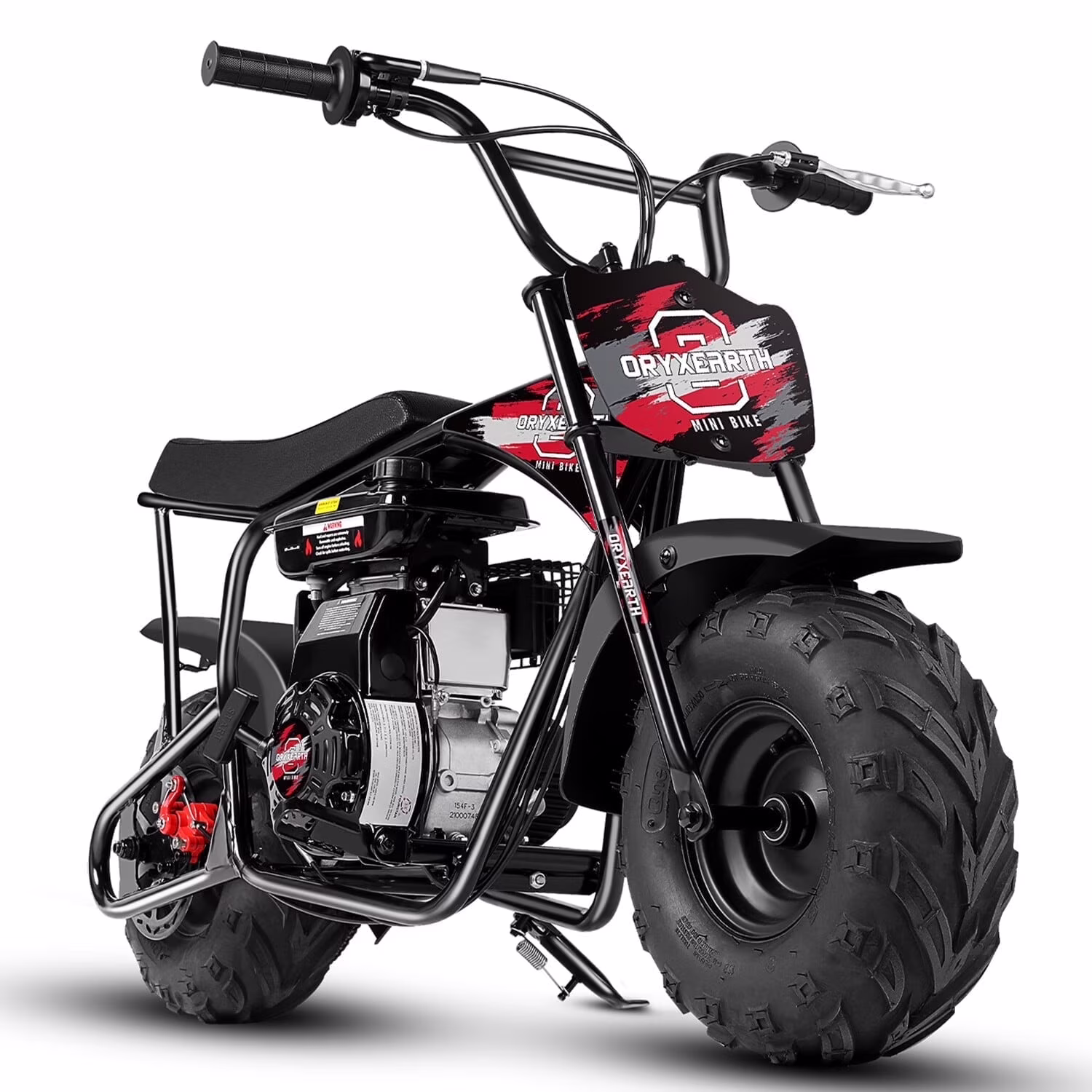 Oryxearth Mini Gas Bike, 105cc 4-Stroke Dirt Off Road Trail, 24mph, Weight Support 165 LBS, Red