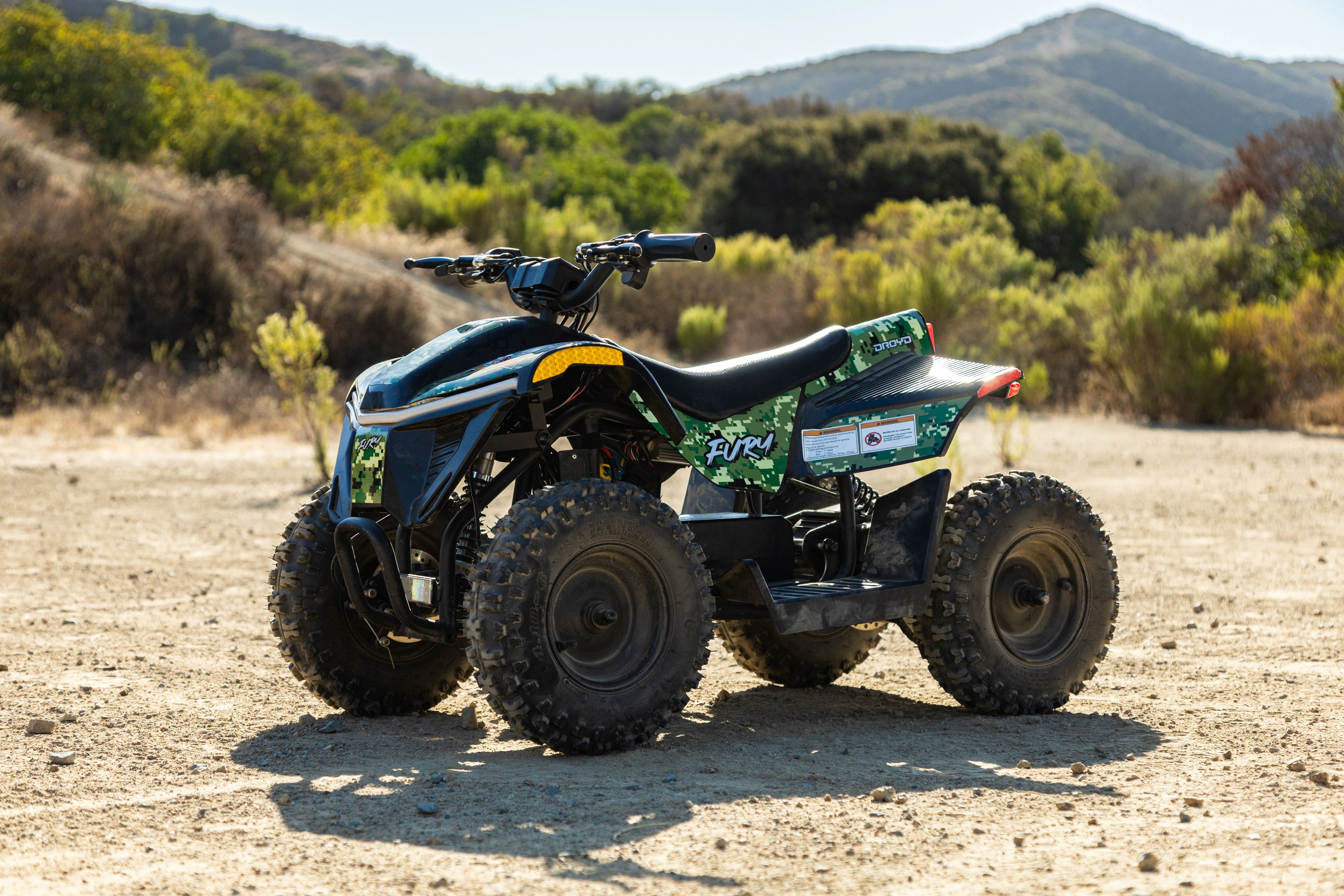 Droyd Fury Electric Youth ATV, 36V 500W Brushless Motor, Dual Suspension, Max Speed 15 mph, Offroad