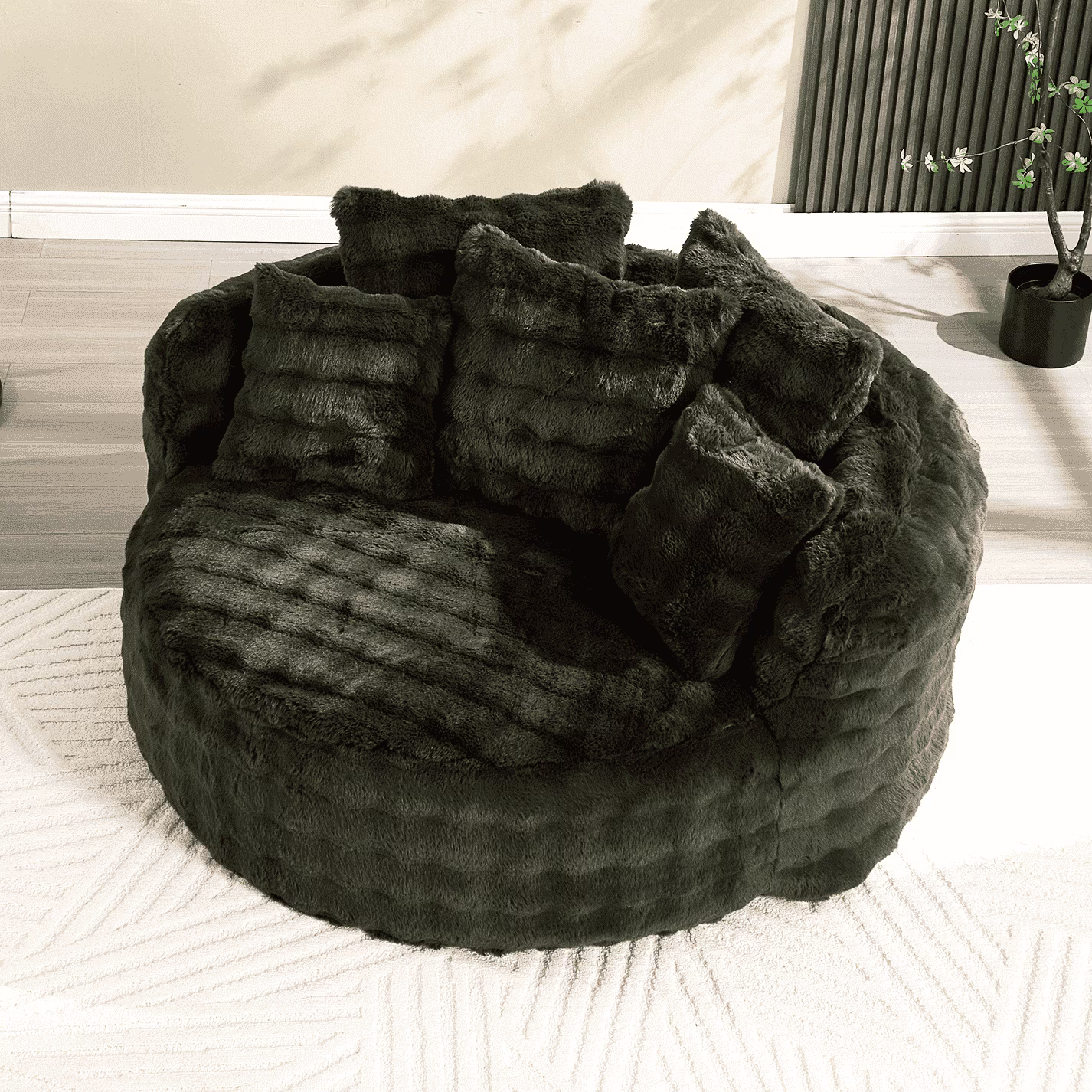 Wiilayok 58'' Oversized Chaise Lounge Chair Indoor,Thickened Backrest Sleeper Sofa Couch with Soft Pillows for Living Room, Gray