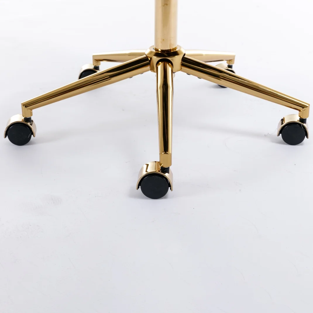 Furniture Office Chair,  Artificial Rabbit Hair Makeup Vanity Chair Chair, 360 Comfy Swivel Armchair with Wheels, Modern Height Adjustable Cute Vanity Chair for Living Room Small Spaces Pink