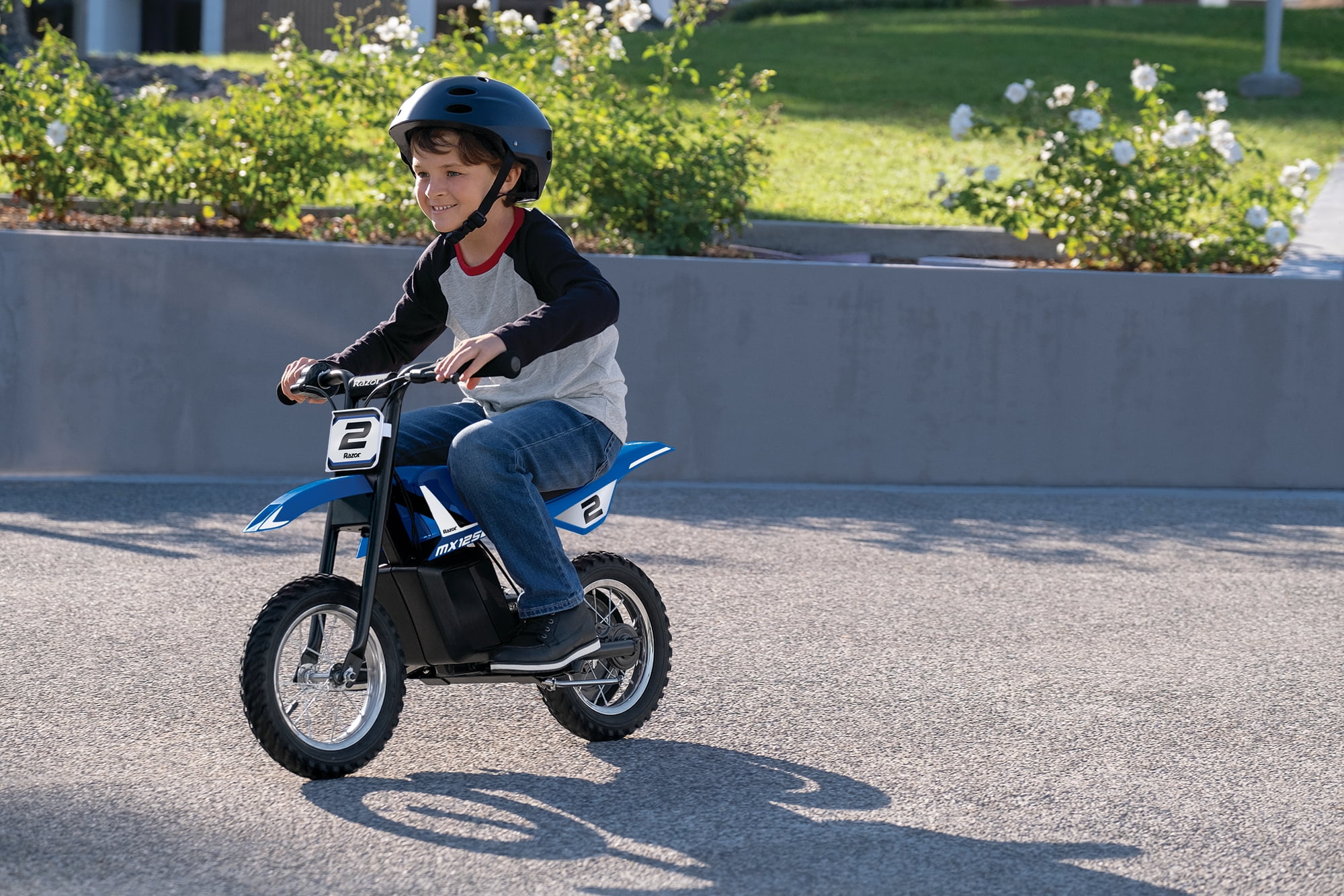 Razor Dirt Rocket MX125 Electric-Powered Dirt Bike - Black with Decal Included, for Child 5+