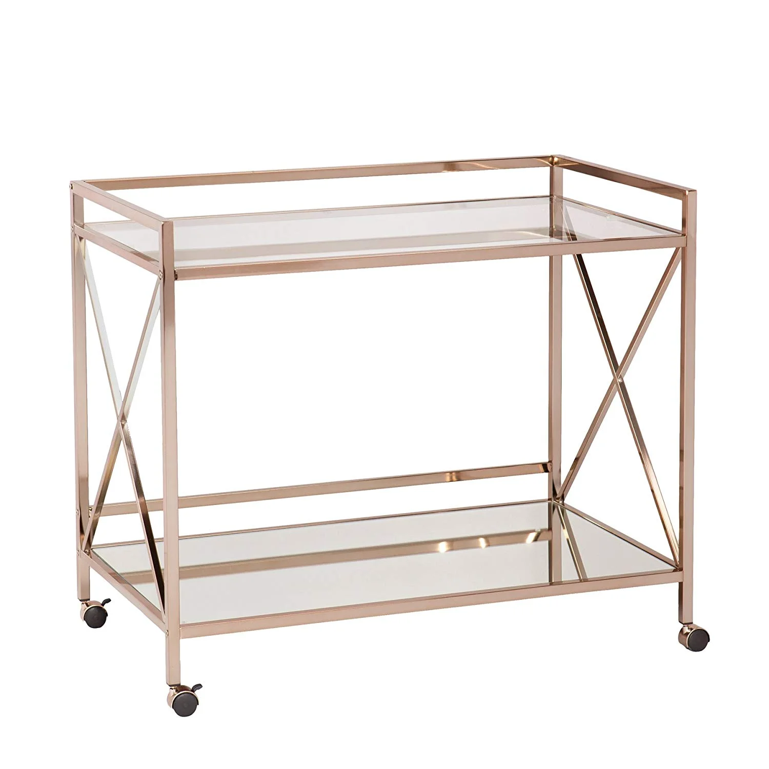 SEI Furniture Maxton Bar Cart in Metallic Gold